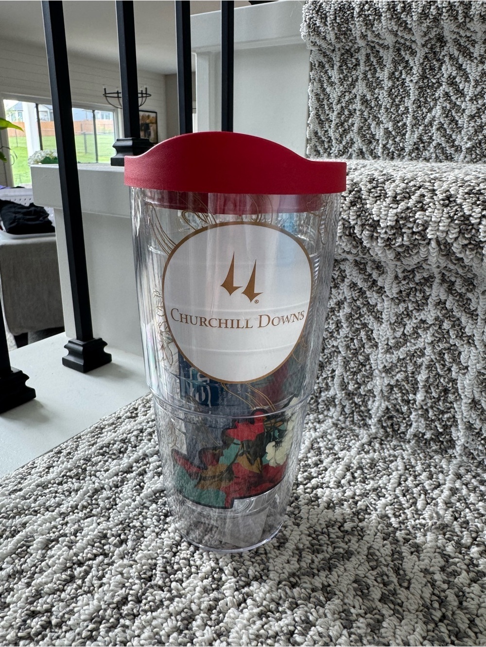 tervis Churchill Downs Clear Tumbler with Red Lid